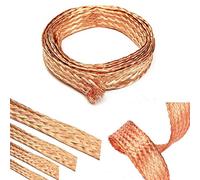 1m 6mm Piatto Nudo Treccia di Rame Dissaldante Treccia Cavo Nudo Treccia di Rame Filo di Piombo Terra