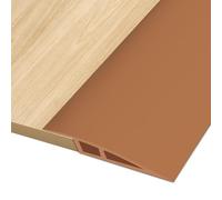 1M * 7cm Soglia di Dislivello Pavimento in PVC Autoadesiva, Profilo di Transizione Pavimento per Dislivello di 15-20mm, Listelli di Collegamento a Pavimento per Pavimenti Parquet (Marrone)