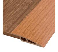 1M * 7cm Soglia di Dislivello Pavimento in PVC Autoadesiva, Profilo di Transizione Pavimento per Dislivello di 15-20mm, Listelli di Collegamento a Pavimento per Pavimenti Parquet (Legno Giallo)