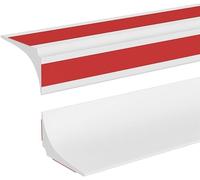 1M Barriera Doccia Ferma Acqua Silicone(15mmx12mm),Doccia per Barriera Stop Acqua Soglia Striscia di Ritenzione Bagno Arresto Doccia Autoadesivo, Bianco (Due adesivi di supporto)