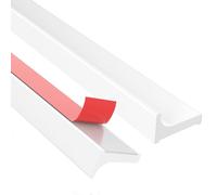1M Barriera Doccia Ferma Acqua Silicone - alophoty Bordo Doccia Anti Acqua, Bianco, Facile da Installare e Tagliare, Resistente all'Acqua e al Calore