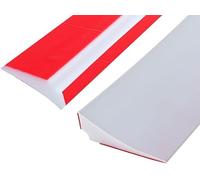 1M Barriera Doccia Ferma Acqua Silicone Doccia per Barriera Stop Acqua Soglia Striscia di Ritenzione Bagno Arresto Doccia Autoadesivo, Bianco (3.5 cm larghezza, Due adesivi di supporto)