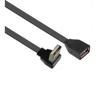 (1m,Bend down)Versatile USB 2.0 Extension Cable with 90-Degree Head for UK Office and Home Electronics