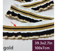 1M Costina a Maglia Nastro Cinturino Elasticizzato Increspati Righe Orlo Polsino