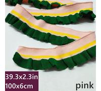 1M Costina a Maglia Nastro Cinturino Elasticizzato Increspati Righe Orlo Polsino