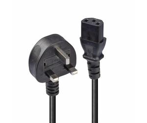 1M MAINS POWER CBL - UK 3 PIN PLUG TO IEC C13 NEW