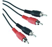 1m Rosso/Nero Doppio 2 Fono Rca Spina a Spina Cavo di Piombo