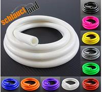 1m TUBO flessibile VARIO Silicone ID-Ø 8mm bianco 200°C | Tubo Vuoto l'acqua raffreddamento | MOLTE DIMENSIONI E COLORI | Tubi aspirazione Condotto Gomma al metro tessuto Liquido refrigerante