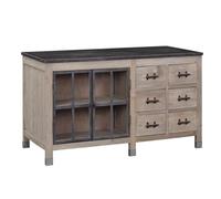 1M2nO3pK Isola della cucina mobile Credenza a buffet in legno con isola da cucina rustica in stile rustico ante, cassetti e ripiani Isola portaoggetti da cucina