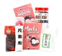 1mal1japan Mochi Starter Set, 6 pezzi con 5 ricette, vegano e senza glutine | Dolcetti di riso glutinoso fatti in casa