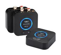 1Mii 2.4 GHz (1 TX+2 RX) Trasmettitore e Ricevitore Audio Wireless per TV | 25ms Bassa Latenza, Lunga Portata 80m, RCA/AUX per Proiettore/PC/Stereo/Altoparlante/Amplificatore/Powered Speaker/Soundbar