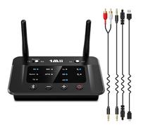 1Mii B03 Trasmettitore Bluetooth 5.3 per TV, Ricevitore Adattatore Audio HiFi aptX Bassa Latenza 3.5mm AUX/Ottico, Dual Link per 2 Cuffie BT, Soundbar, Impianto Stereo Lungo Raggio