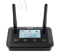 1Mii B03+ Trasmettitore Ricevitore Bluetooth per TV Stereo, Adattatore Bluetooth 5.3 Lungo Raggio per Audio TV con Schermo, aptX Low Latency & HD & Adaptive, Ottico RCA AUX 3,5mm Ingressi/Uscite