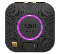 1Mii B06S+ Ricevitore Bluetooth 5.2 HiFi, Hi-Res LDAC Adattatore Audio Bluetooth con Jack AUX 3.5mm e RCA, aptX Bassa Latenza, 100ft Lungo Raggio Ricevitore con Controllo Volume per Home Audio/PC