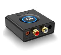 1Mii Ricevitore Bluetooth Senza Fili HiFi, Adattatore Audio Bluetooth RCA/AUX Jack 3,5mm per Impianto Stereo, Autonomia 12H, Boost Bassi, Bassa Latenza per Amplificatore, Auto, Altoparlanti Domestici