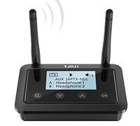 1Mii Trasmettitore Bluetooth 5.3 TV, Ricevitore Adattatore Audio Musica HiFi con Display LCD, Jack AUX 3,5 mm/Ottico, Dual Link aptX Bassa Latenza e HD per Stereo/TV a 2 Cuffie, Lungo Raggio- B03+
