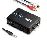 1Mii Trasmettitore Ricevitore Bluetooth 5.3 per TV, Adattatore Audio HiFi con RCA e Jack AUX 3.5mm, aptX Bassa Latenza/HD, Controllo Volume, Dual Link per 2 Cuffie, PC, Stereo