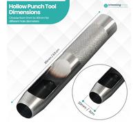 1mm - 40mm Resistente Acciaio Argento Cavo Foro Punzone Set per Pelle Arte Legno