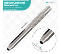 1mm - 40mm Resistente Acciaio Argento Cavo Foro Punzone Set per Pelle Arte Legno