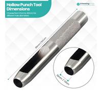 1mm - 40mm Resistente Acciaio Argento Cavo Foro Punzone Set per Pelle Arte Legno