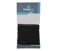 1mm Ampio Elastico Cucito Filo per Increspato - Completo Rotolo di 500 Metri Elasticizzato Cavo - Bobina Corda Elastica per Abbigliamento e Creazione Gioielli - Nero, 25 Metres