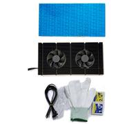 (1mm Pad 600) Dissipatore di calore in alluminio per pannello posteriore GPU + doppia ventola PWM per RTX 3090 3080 3070
