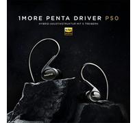 1MORE Penta Driver P50 Cuffie cablate Controlli in linea con microfono Cavo OFC Cuffie intrauricolari IEM Cancellazione del rumore HI-RES