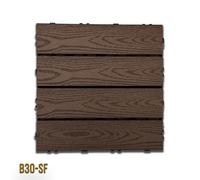 1mq (11 pezzi) di Pavimento Quadrotte in decking WPC da esterno 30X30cm (sp.2cm) inclusa struttura CLICK - B30-SF
