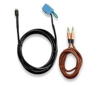 1neiSmartech Cavo Aux Jack Femmina No Source Available con Ponticello + Cavo Audio Nylon Rose Gold Compatibile con Fiat 500 Punto Evo Panda per Radio Delphi Bosch Continental