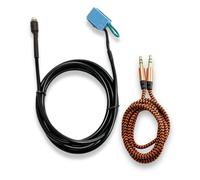 1neiSmartech Cavo AUX Jack Femmina NO SOURCE AVAILABLE con Ponticello + Kit Estrazione + Cavo Audio Nylon Oro Compatibile con Fiat 500 Punto Evo Panda Delphi Bosch Continental