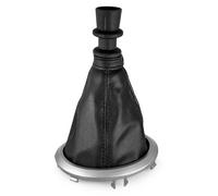 1neiSmartech Cuffia per Leva Cambio con Cornice Argento Opaco e Ghiera di Ritenzione, Compatibile con Fiat Sedici (189 FY) 2006-2014, con Supporto Superiore Pomello e Chiusura con Velcro