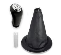 1neiSmartech Kit Pomello 5 Marce con Cuffia Nera, Cornice Cromata e Adattatore per Leva Cambio Compatibile con Renault Megane II 2002-2009, OEM 8200858261, 8200454975, 328650021R