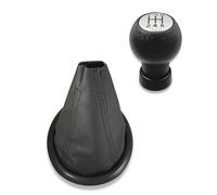 1neiSmartech Kit Pomello 5 Marce Cuffia con Cuciture Nere, Cornice e Ghiera, Compatibile con Suzuki Swift 2005-2010, SX4 2007-2013, Alto 2009-2014, Solo per Leva Cambio Forma D