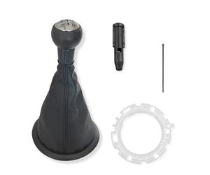 1neiSmartech Kit Pomello Cambio 5 Marce Manuali con Cuffia Leva Cambio, Ghiera, Cornice Esterna Nera Compatibile con Citroen C3 2003-2009, con Adattatore, OEM 2403CV, 1606400280, 7589T8, 7589V0