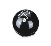1neiSmartech Pomello 5 Marce e Retromarcia Compatibile con Fiat 500 2007-2018 e Fiat 500C 2007-2018 - Per Leva Cambio, Colore Nero con Numeri Bianchi