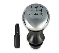 1neiSmartech Pomello Leva Cambio 5 Marce Compatibile con Citroen C3, C4, Picasso e Compatibile con Peugeot 106, 206, 407, Partner, Colore Argento in Metallo, Incluso Adattatore Asta