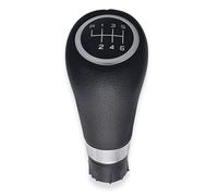 1neiSmartech Pomello Leva Cambio 6 Marce Nero Compatibile con Mercedes Classe A, B, C, E, con Foro 8 mm, Retromarcia in Alto a Sinistra, Kit con Anelli di Fissaggio