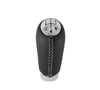 1neiSmartech Pomello Leva Cambio Manuale 5 Marce e Retromarcia Manopola Compatibile con Renault Megane Clio Scenic Kangoo in Similpelle e Cuciture Bianche 5 Velocità