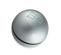 1neiSmartech Pomello per Leva Asta del Cambio 6 Marce Compatibile con Jeep Renegade dal 2014 e Compass dal 2017, Argento Satinato con Foro Interno in Metallo