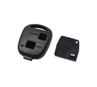 1neiSmartech Scocca Guscio Cover Per Chiave Telecomando 2 tasti Compatibile Per Auto Toyota Corolla Rav4 Celica, Colore Nero Ricambio Completo di Pulsanti In Gomma e Vite
