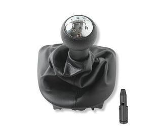 1neiSmartech Set Pomello Cuffia e Adattatore Compatibile con Peugeot 207 307 308 607 608 per Leva Cambio Manopola 5 marce con Sacca