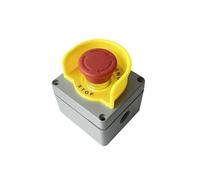 1P 22mm Emergency Stop Reset Momentary Push Button with Aluminun Shell for Lift Elevator Control