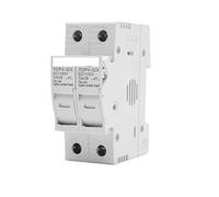 1P 2P DC Fuse Holder 10 * 38mm High Voltage Solar PV 1100V TOPV-30 Base Photovoltaic System Protection Protector gpV EKFBQBGW(2P Without LED)