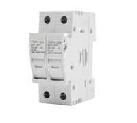 1P 2P DC Fuse Holder 10 * 38mm High Voltage Solar PV 1100V TOPV-30 Base Photovoltaic System Protection Protector gpV(1P Without LED)