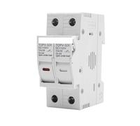 1P 2P DC Fuse Holder 10 * 38mm High Voltage Solar PV 1100V TOPV-30 Base Photovoltaic System Protection Protector gpV EKFBQBGW(2P With LED)