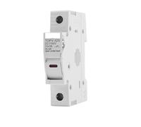 1P 2P DC Fuse Holder 10 * 38mm High Voltage Solar PV 1100V TOPV-30 Base Photovoltaic System Protection Protector gpV NWPNLXEA(1P With LED)