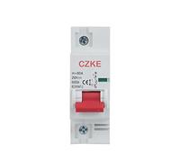 1P 2P MCB 27mm Interruttore automatico miniaturizzato 1A-80A/100A/125A 6000kA Capacità di interruzione Protettori di dispersione a terra (Color : 1p, Size : 32A)
