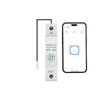 1P Din Rail Circuit Breaker Smart Meter Power Consumption kWh Meter Switch Relay Voltmeter for Smart Home AUOQKQUT