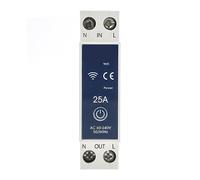 1P + N WiFi Smart Circuit Breaker Voltage Energy Power KWh Meter Interruttore Relè Tempo Controllo Vocale Remoto Tramite L'app Tuya Life Monitoraggio Accurato Energia(PT-J,25A-50)