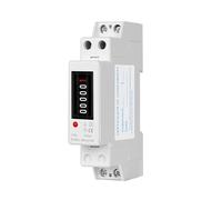 1P Single Phase Digital Wattmeter Power Consumption Analog Meter kWh AC 230V 50Hz 60Hz 60A Rail Type Watt-hour Meter LCD EKFBQBGW(Analog)